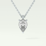 Elegant 2 CT Pear Lab-Grown Diamond Solitaire Necklace