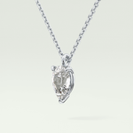 Elegant 2 CT Pear Lab-Grown Diamond Solitaire Necklace