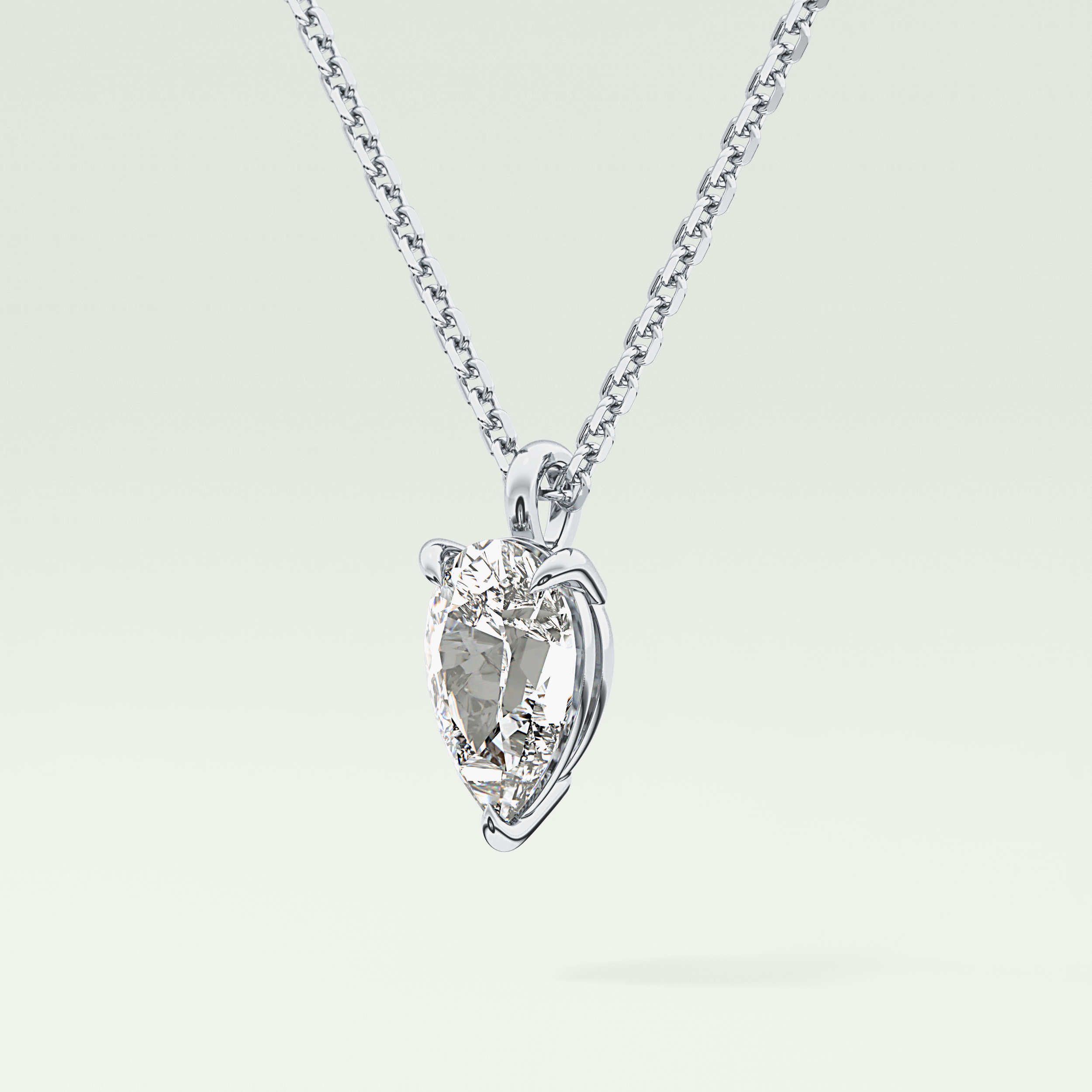 Elegant 2 CT Pear Lab-Grown Diamond Solitaire Necklace