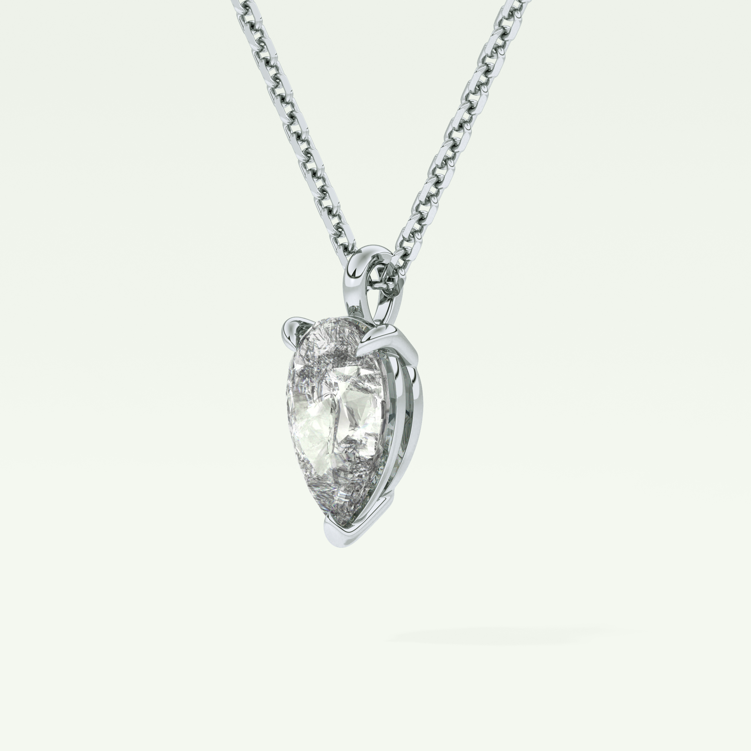 Elegant 2 CT Pear Lab-Grown Diamond Solitaire Necklace