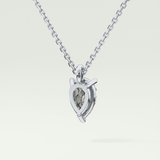 Elegant 2 CT Pear Lab-Grown Diamond Solitaire Necklace