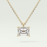 Elegant 2 CT Emerald Lab-Grown Diamond Solitaire Necklace