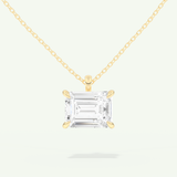 0.5-2 CT Emerald Lab-Grown Diamond Solitaire Necklace
