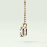 Elegant 2 CT Emerald Lab-Grown Diamond Solitaire Necklace