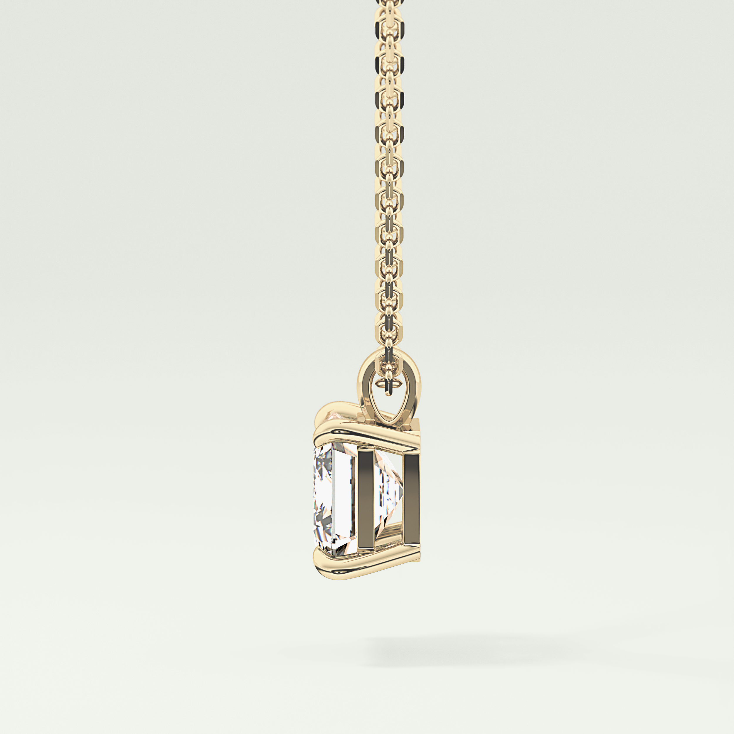 Elegant 2 CT Emerald Lab-Grown Diamond Solitaire Necklace