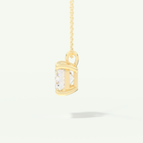 0.5-2 CT Emerald Lab-Grown Diamond Solitaire Necklace