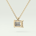 Elegant 2 CT Emerald Lab-Grown Diamond Solitaire Necklace