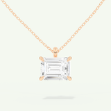 0.5-2 CT Emerald Lab-Grown Diamond Solitaire Necklace