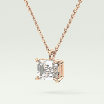 Elegant 2 CT Emerald Lab-Grown Diamond Solitaire Necklace