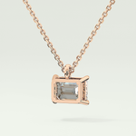 Elegant 2 CT Emerald Lab-Grown Diamond Solitaire Necklace