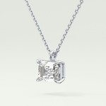 Elegant 2 CT Emerald Lab-Grown Diamond Solitaire Necklace