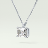 Elegant 2 CT Emerald Lab-Grown Diamond Solitaire Necklace