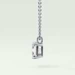 Elegant 2 CT Emerald Lab-Grown Diamond Solitaire Necklace
