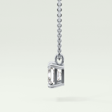 Elegant 2 CT Emerald Lab-Grown Diamond Solitaire Necklace