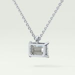 Elegant 2 CT Emerald Lab-Grown Diamond Solitaire Necklace