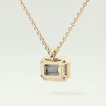 Elegant 2 CT Emerald Lab-Grown Diamond Solitaire & Bezel Necklace 4