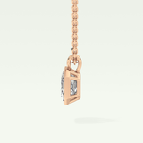 Elegant 2 CT Emerald Lab-Grown Diamond Solitaire & Bezel Necklace 11