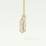 Elegant 2 TCW Emerald Lab-Grown Diamond Solitaire & Bezel Necklace