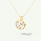 0.5-2 CT Oval Lab-Grown Diamond Solitaire & Bezel Necklace