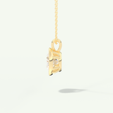 0.5-2 CT Oval Lab-Grown Diamond Solitaire & Bezel Necklace