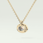 Elegant 1 TCW Oval Lab-Grown Diamond Solitaire & Bezel Necklace