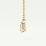 Elegant 1 TCW Oval Lab-Grown Diamond Solitaire & Bezel Necklace