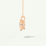 0.5-2 CT Oval Lab-Grown Diamond Solitaire & Bezel Necklace