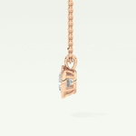 Elegant 1 TCW Oval Lab-Grown Diamond Solitaire & Bezel Necklace