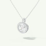 0.5-2 CT Oval Lab-Grown Diamond Solitaire & Bezel Necklace