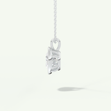 0.5-2 CT Oval Lab-Grown Diamond Solitaire & Bezel Necklace