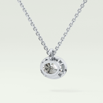 Elegant 1 TCW Oval Lab-Grown Diamond Solitaire & Bezel Necklace