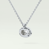 Elegant 1 TCW Oval Lab-Grown Diamond Solitaire & Bezel Necklace