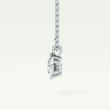 Elegant 1 TCW Oval Lab-Grown Diamond Solitaire & Bezel Necklace