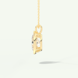 0.5-2 CT Oval Lab-Grown Diamond Solitaire & Bezel Necklace