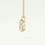 Elegant 2 TCW Oval Lab-Grown Diamond Solitaire & Bezel Necklace