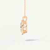 0.5-2 CT Oval Lab-Grown Diamond Solitaire & Bezel Necklace