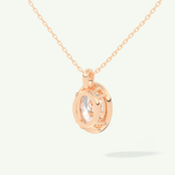 0.5-2 CT Oval Lab-Grown Diamond Solitaire & Bezel Necklace