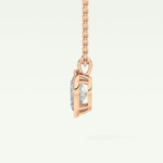 Elegant 2 TCW Oval Lab-Grown Diamond Solitaire & Bezel Necklace