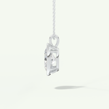 0.5-2 CT Oval Lab-Grown Diamond Solitaire & Bezel Necklace