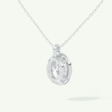0.5-2 CT Oval Lab-Grown Diamond Solitaire & Bezel Necklace