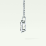 Elegant 2 TCW Oval Lab-Grown Diamond Solitaire & Bezel Necklace