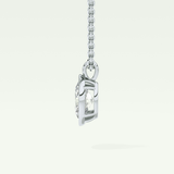 Elegant 2 TCW Oval Lab-Grown Diamond Solitaire & Bezel Necklace