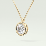 Elegant 2 CT Round Lab-Grown Diamond Solitaire & Bezel Necklace