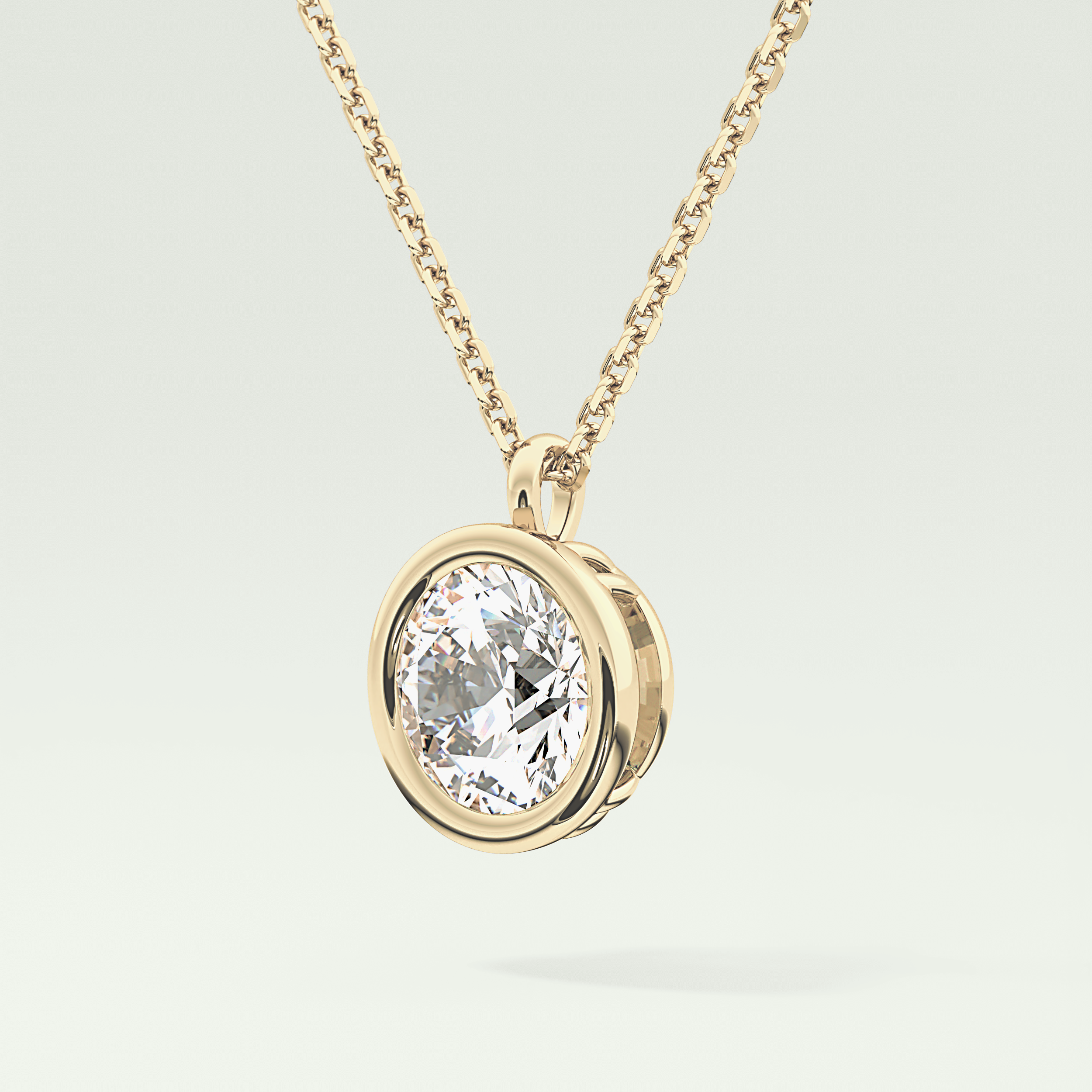 Elegant 2 CT Round Lab-Grown Diamond Solitaire & Bezel Necklace