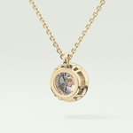 Elegant 2 CT Round Lab-Grown Diamond Solitaire & Bezel Necklace