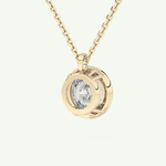Elegant 2 CT Round Lab-Grown Diamond Solitaire & Bezel Necklace