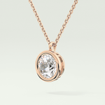 Elegant 2 CT Round Lab-Grown Diamond Solitaire & Bezel Necklace