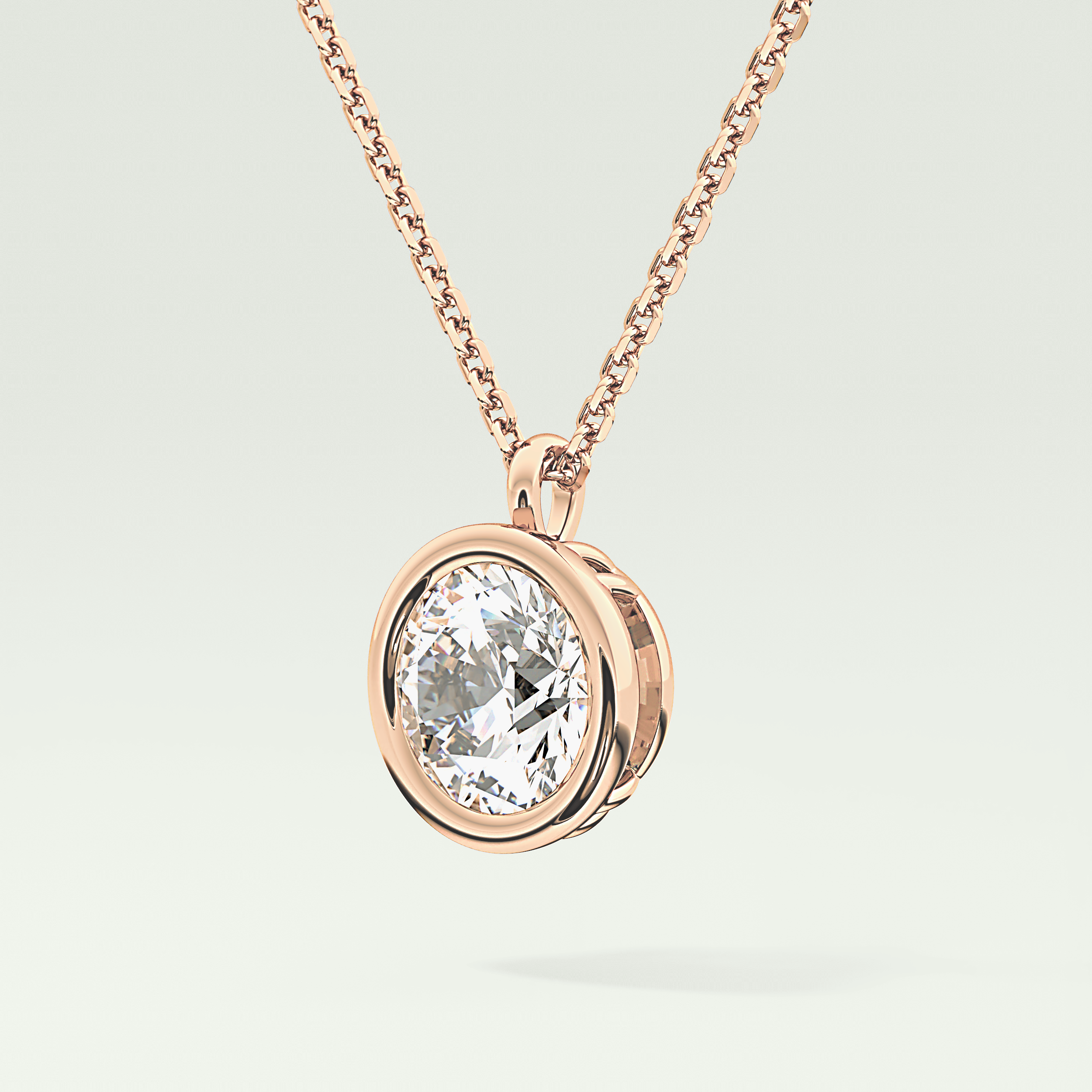 Elegant 2 CT Round Lab-Grown Diamond Solitaire & Bezel Necklace