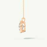 0.5-2 CT Round Lab-Grown Diamond Solitaire & Bezel Necklace