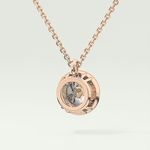Elegant 2 CT Round Lab-Grown Diamond Solitaire & Bezel Necklace